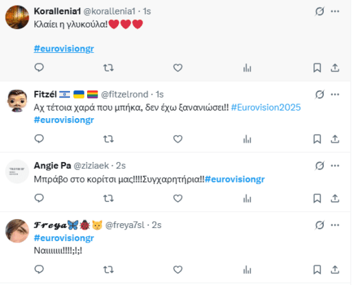 Τα σχόλια στα social media για την πρόκριση της Κλαυδίας στον τελικό της Eurovision 2025