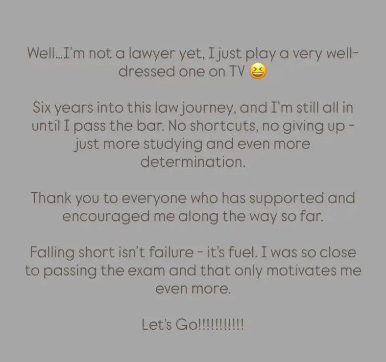 Η Kim Kardashian αποκάλυψε με μια ανάρτηση στα social media ότι απέτυχε στις εξετάσεις του δικηγορικού συλλόγου της Καλιφόρνιας.