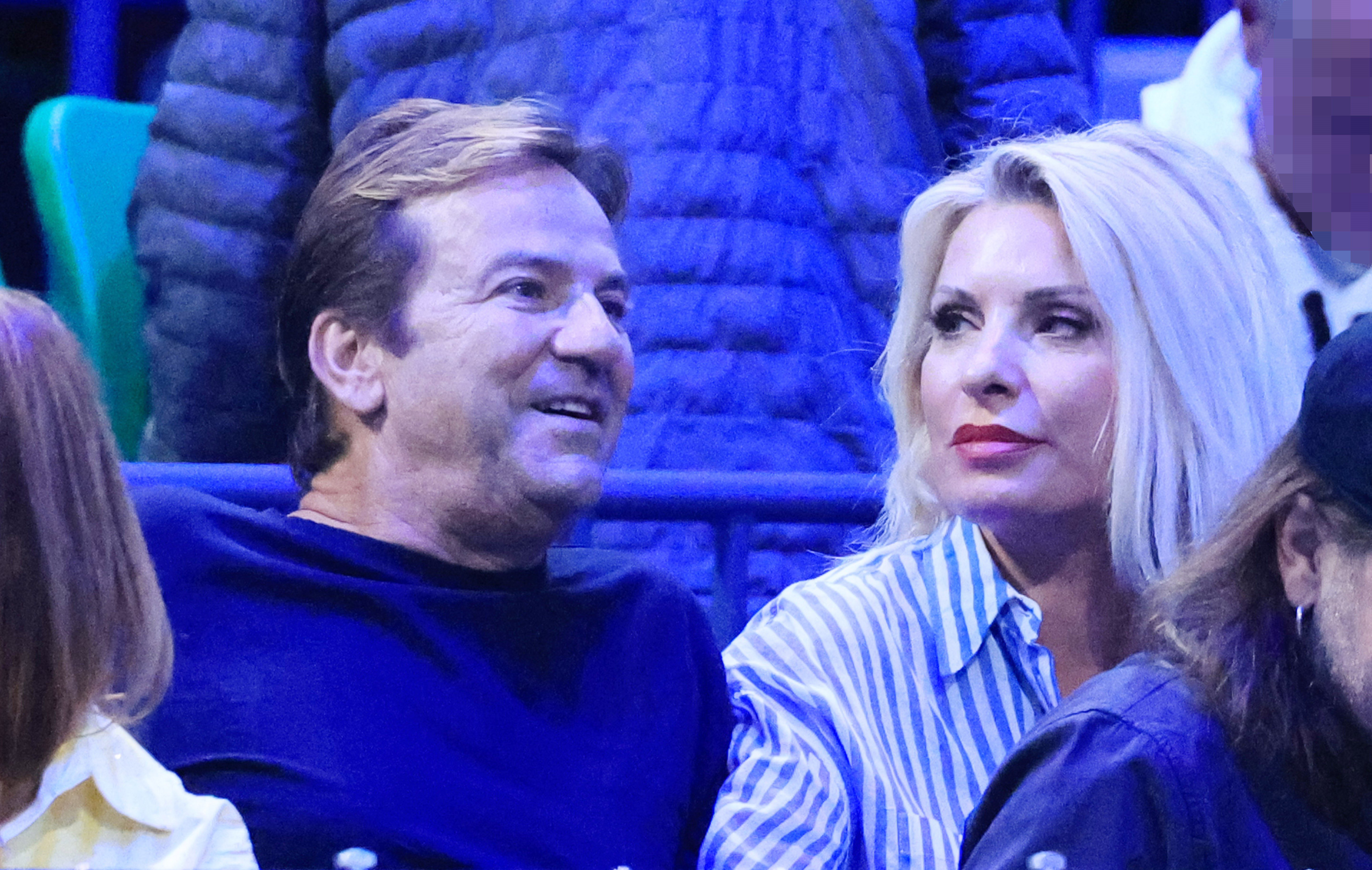 Οι φωτογραφίες του ζευγαριού από τον αγώνα τένις στο ΟΑΚΑ που τραβήχτηκαν στις 8 Νοεμβρίου και κυκλοφόρησαν σήμερα δείχνουν μια χαλαρή και οικογενειακή στιγμή.