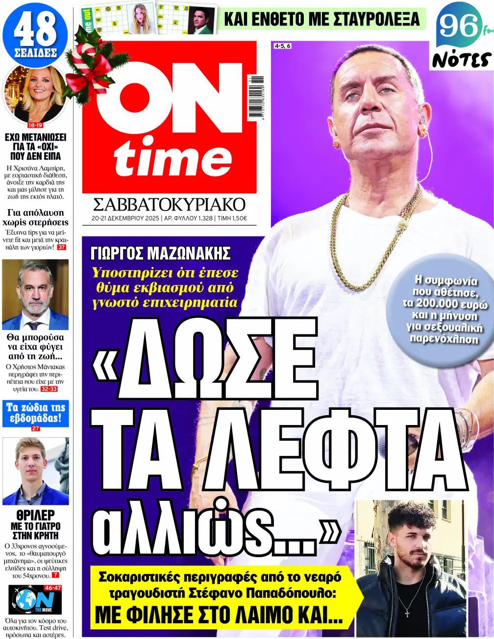 Η πλήρης εικόνα της υπόθεσης που φέρνει αντιμέτωπους τον Γιώργο Μαζωνάκη, έναν νεαρό τραγουδιστή και επιχειρηματικά συμφέροντα, με καταγγελίες, αντικρουόμενες αφηγήσεις και έντονο παρασκήνιο.