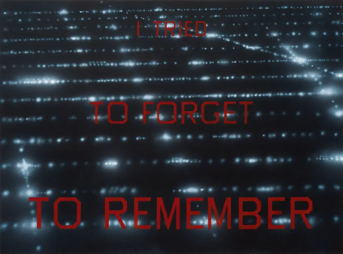 I tried to forget to remember του Ed Ruscha